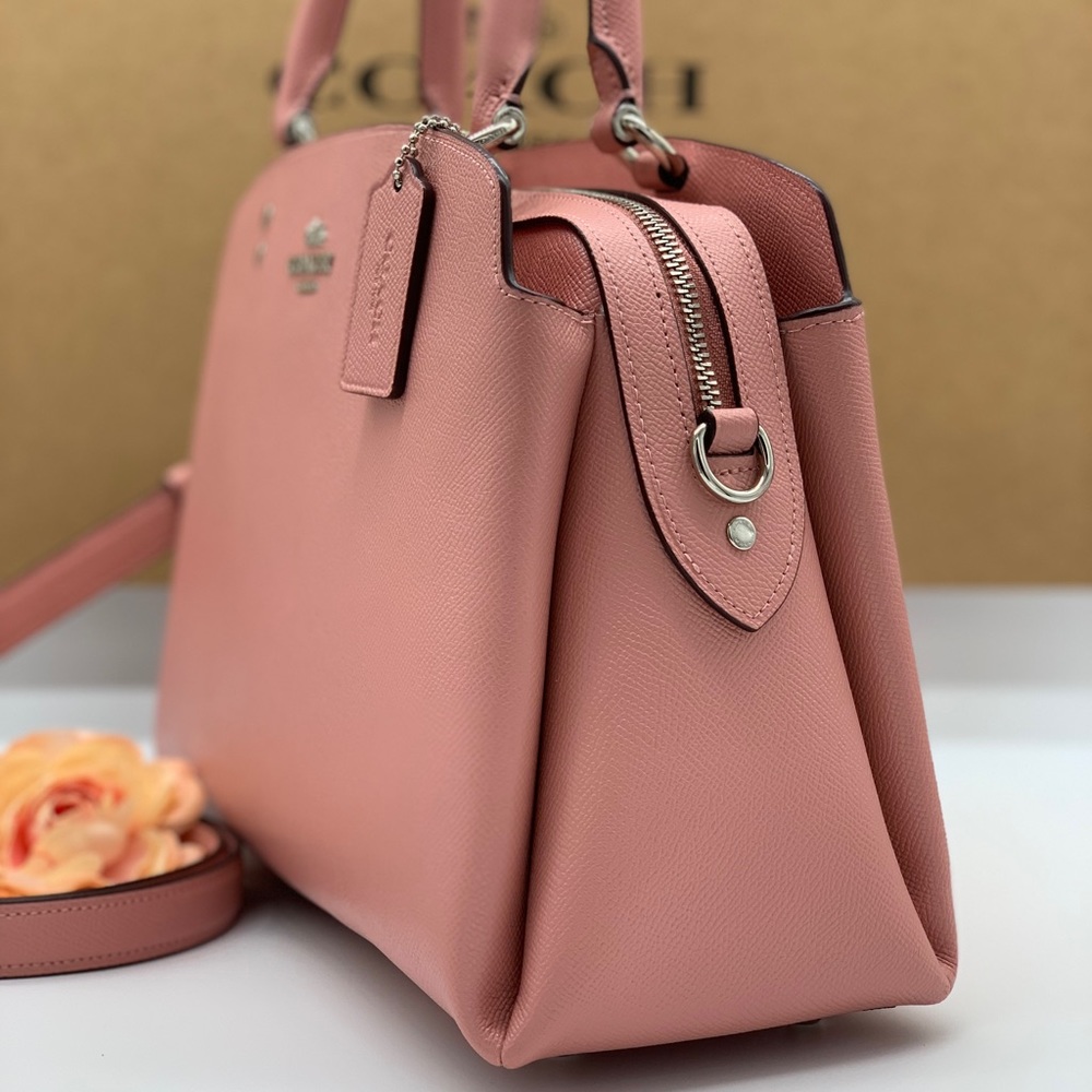 COACH Carryall Crossgrain Leather Lillie Satchel - Picture 7 of 16
